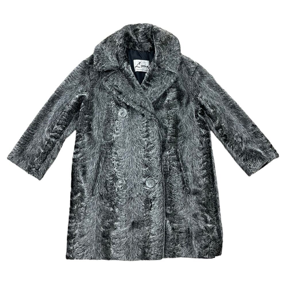 lydia fur Lamb Sheepskin Shearling Vintage Coat Jacket Size: M/L